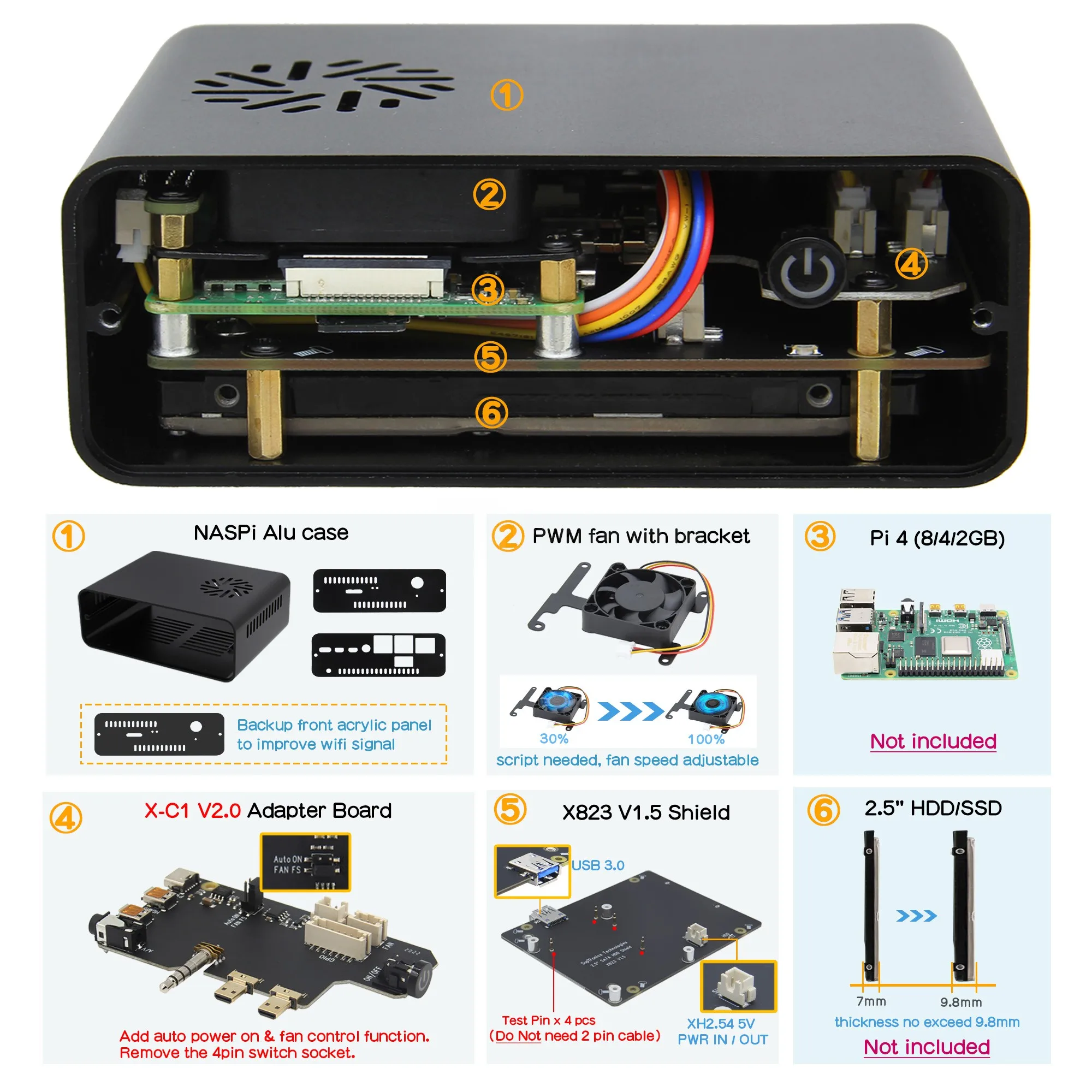 Raspberry Pi Nas Case 3.5 Hdd | Pi 4 Case Sata Hdd - 2.5 Inch Hdd/ssd Case - Aliexpress