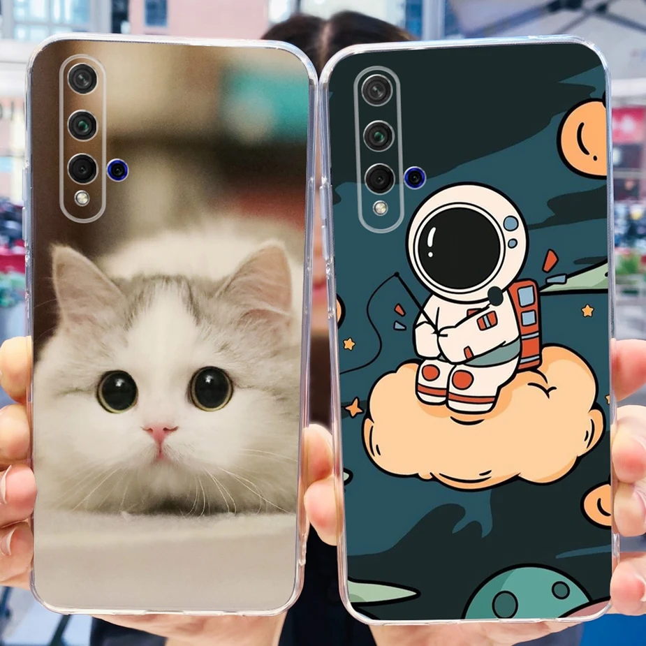 Stylish Painted Clear Silicone Phone Case Cover - Soft s Design