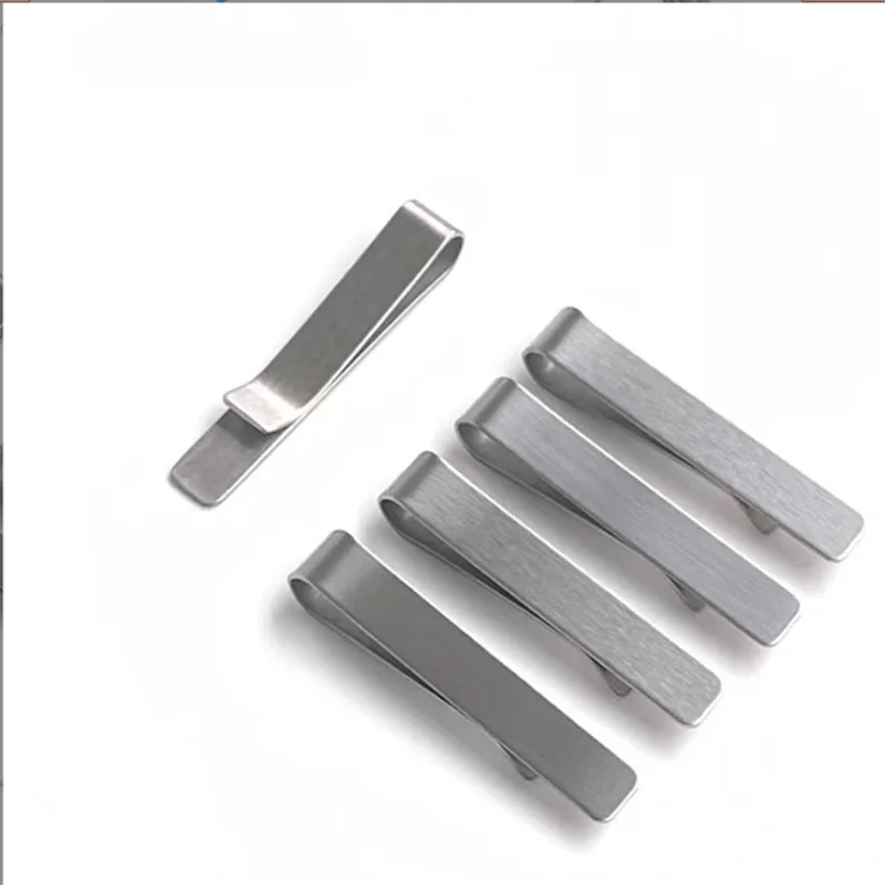 Metal Stainless Steel Money Clips Folder Stripe Print Silver Cash Clamp Holder Wallet Slim Card ID Money Clips Men Women