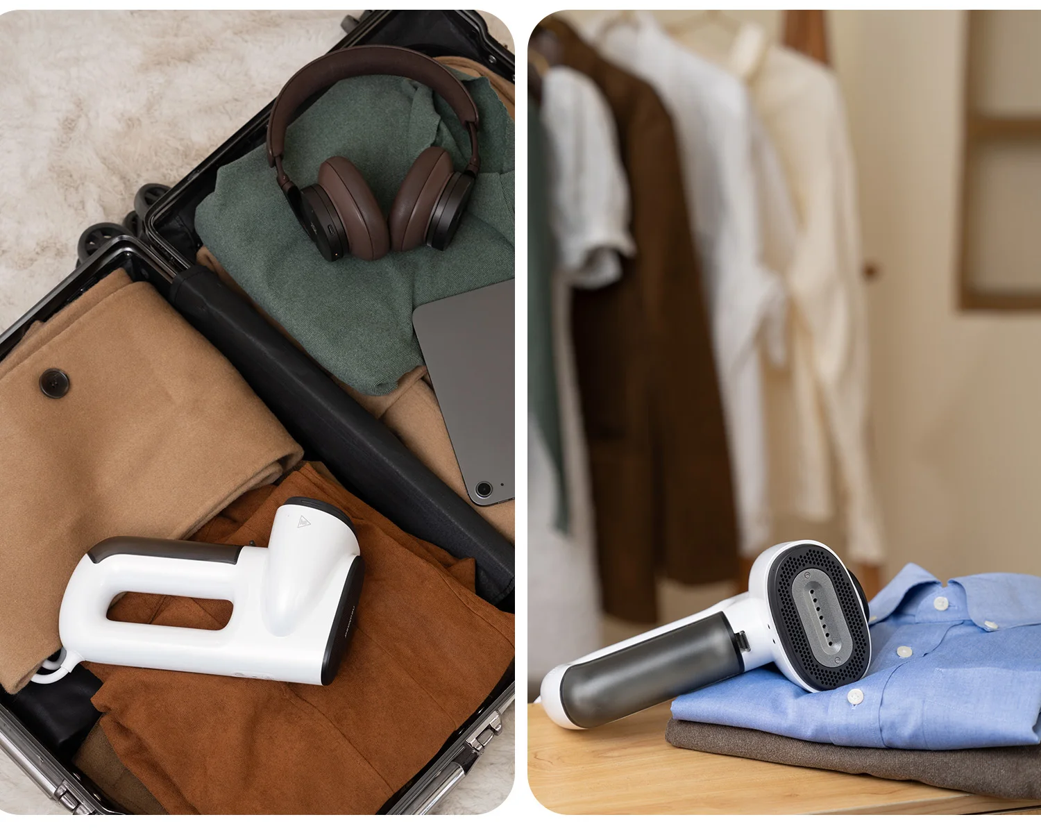 One-hand Operation Clothes Steamer Handheld Portable Garment Vacuum Steamer