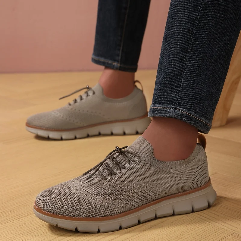 Men&rsquo;s Versatile Woven Sneakers Breathable Lightweight Customizable Fit For Casual and Business Wear