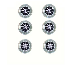 6 - Pack EMF Protection Shield Stickers - Anti - Radiation Round Stickers (Silver 6pcs)