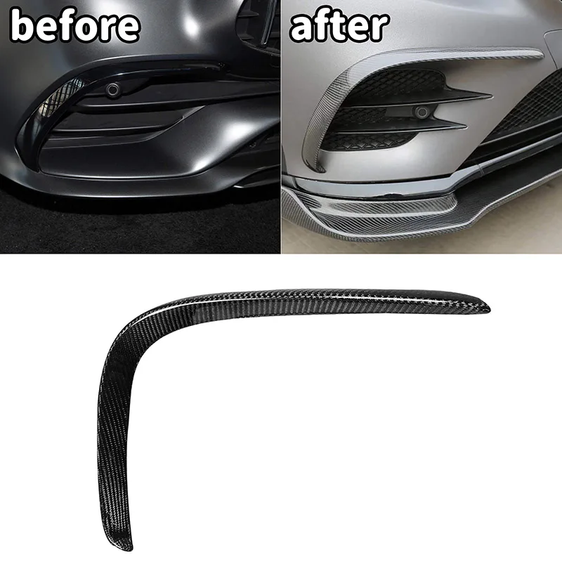 

Углеродное волокно, противотумансветильник, ветровой нож, отделочная полоса, наклейка для Mercedes-Benz GLC43 260 300, аксессуары для модификации переднего ветрового ножа