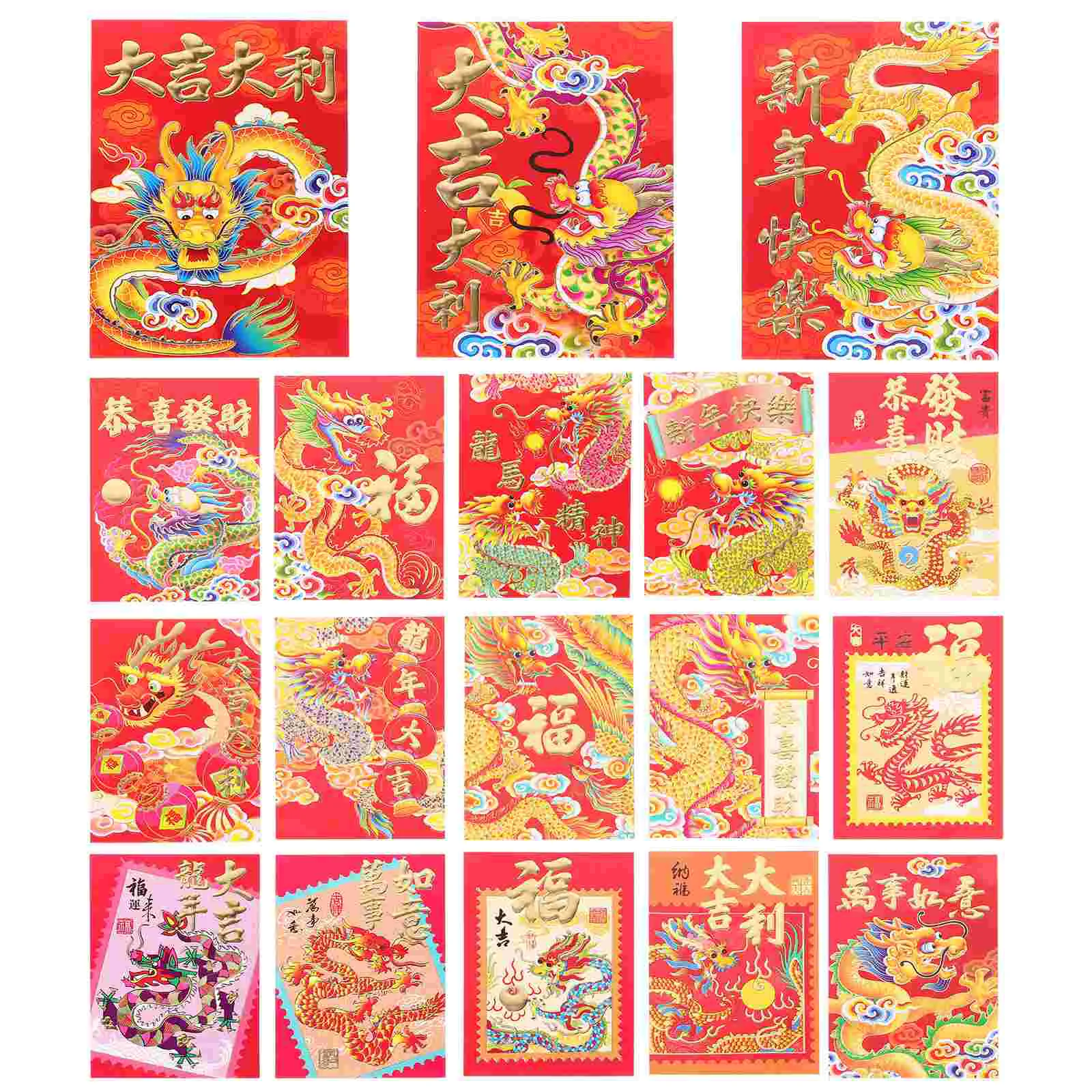 

Chinese Red Envelopes New Year Gift Bag Packet Red Lucky Money Pockets for New Year Chinese Spring Festival HongBao