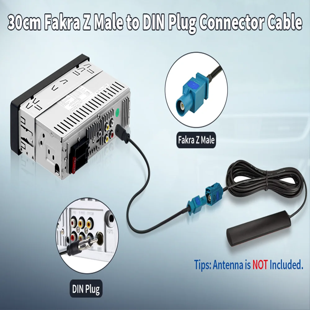 Universal Fakra Z Code Male RF Coaxial Cable for AM FM Antenna