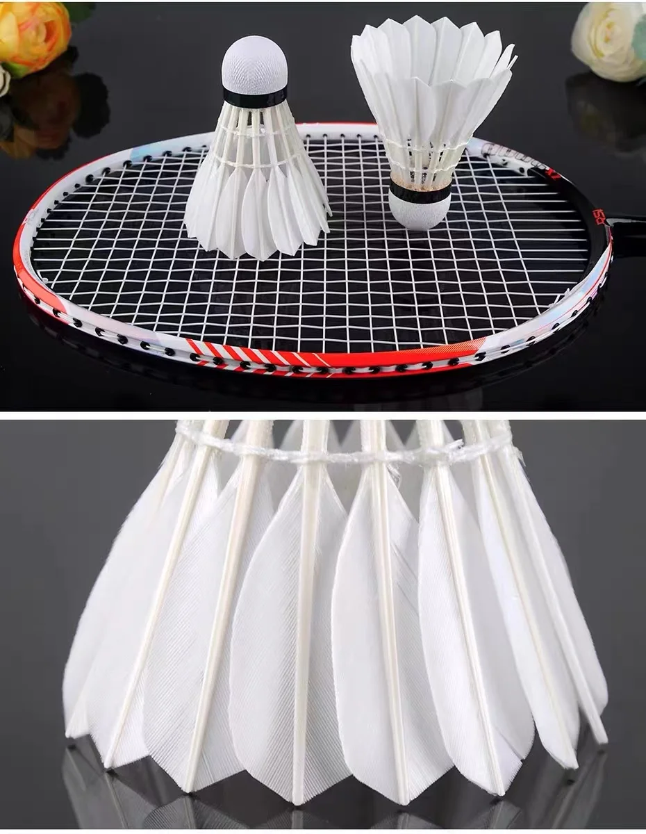 Original badminton shuttlecock no.2 Feather Shuttlecock Best Durability top grade goose feather for tournament