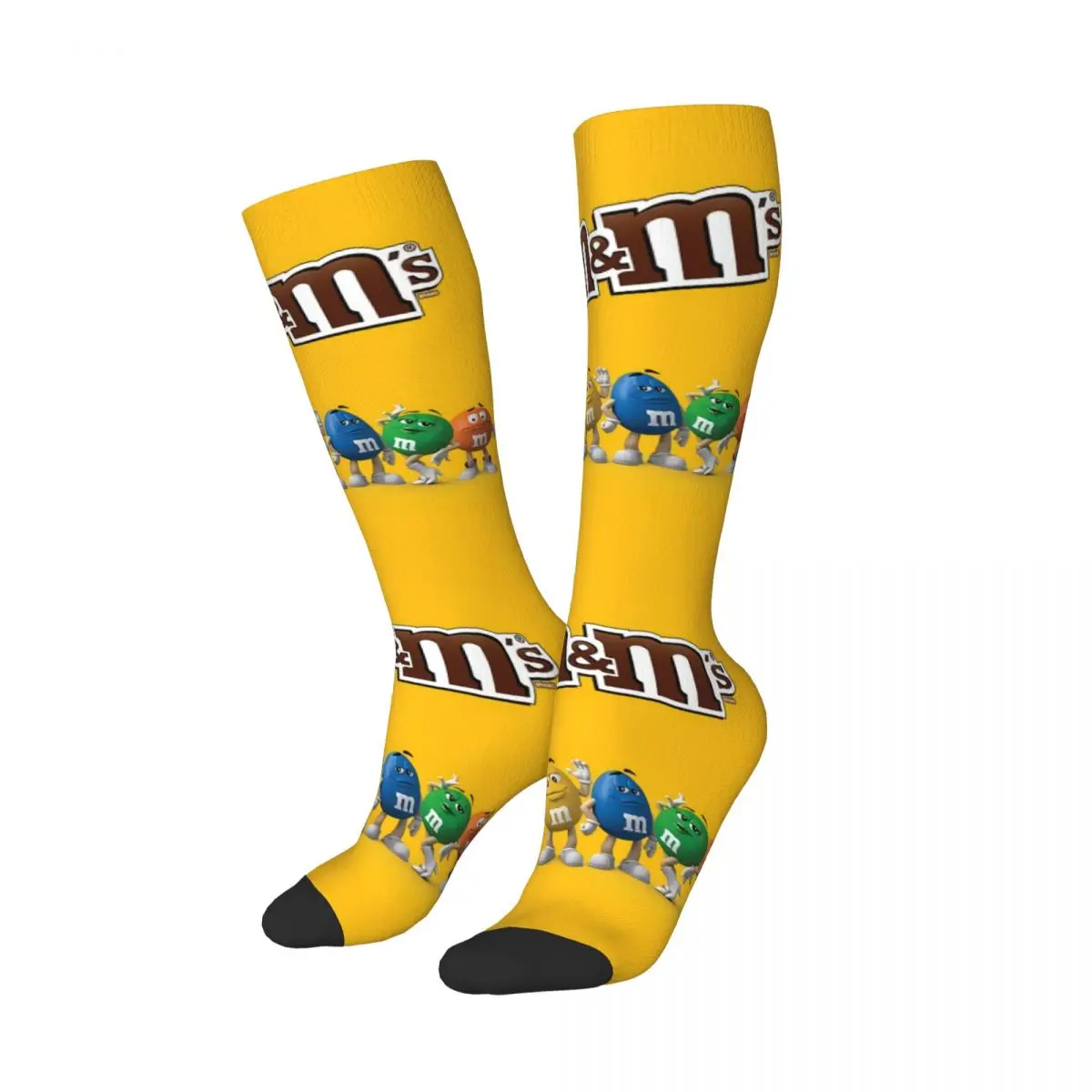 Calze Di Fagioli Di Cioccolato Da Donna Personalizzate M & M Calze A Tubo Alte Al Ginocchio Con Caramelle Al Cioccolato Con Stampa 3D