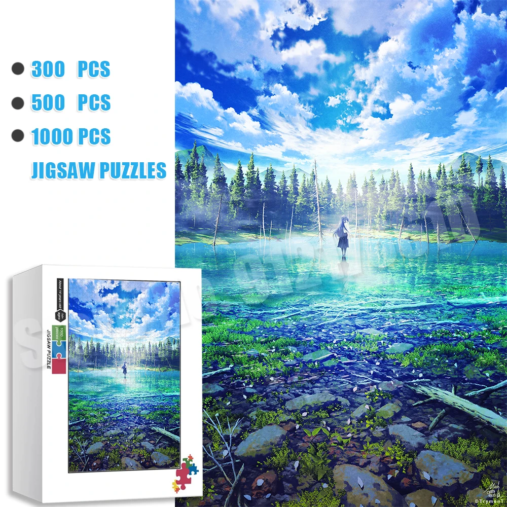 

1000 Piece Puzzles for Adults Anime Natural Landscape Jigsaw Creative Diy Jigsaw Educational Intellectual Decompressing Game Toy