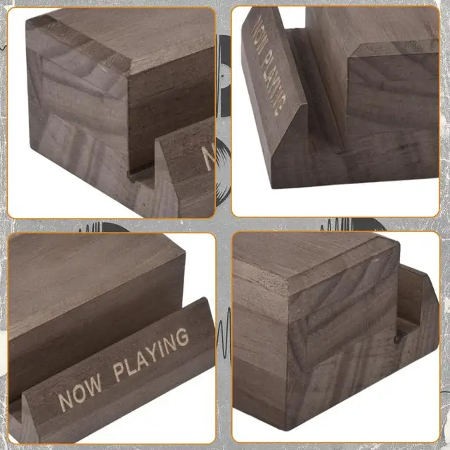 A Cds Lemezállvány Most Játszik Fa Vinil Asztallap Tartóit. Minimalista Otthoni Dekoratív Díszek - Image 2