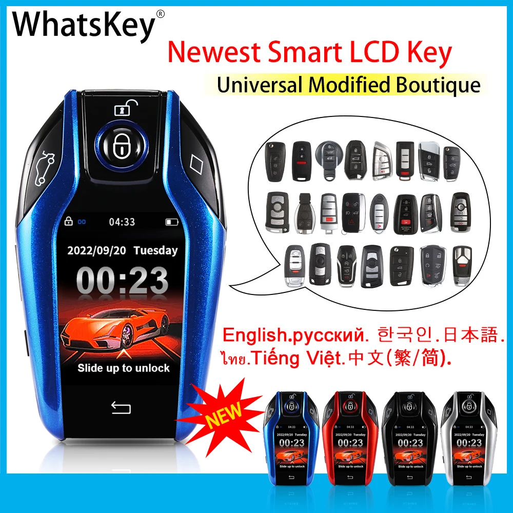 Silber TK800 LCD Touchscreen Smart Key Remote Keyless Entry für alle Start Stop Silber TK800 LCD Touchscreen Smart Key Remote Keyless Entry für alle Start Stop