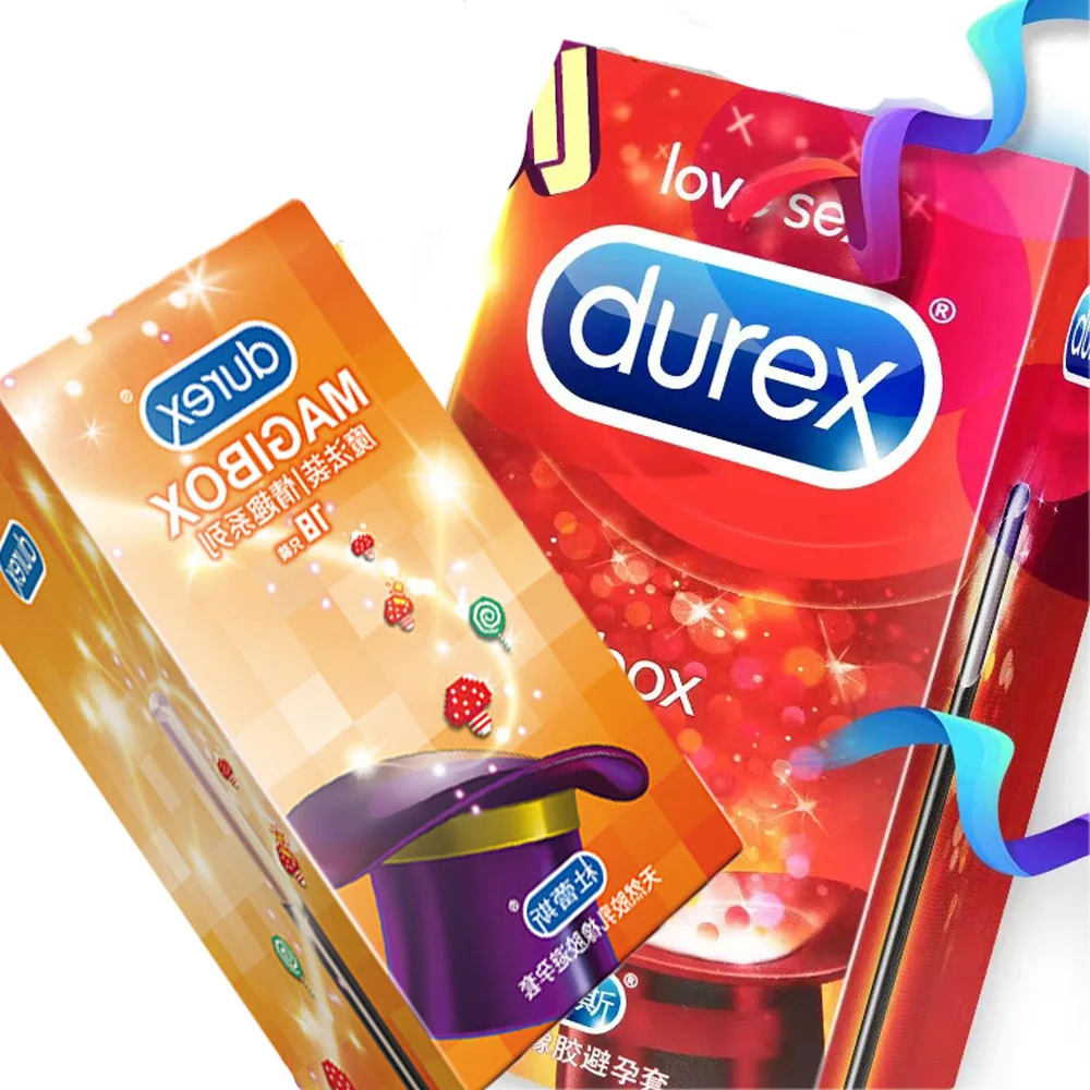 Durex 18pcs Condoms Ice Fire Mixed 4 Style Large Particle Sex Toys Thread Penis Sleeve Condom Delay Ejaculation Adult Products 6