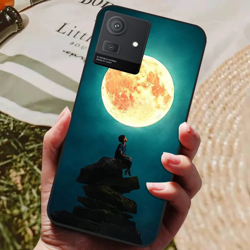 Stylish Cool Painted Black Silicone TPU Soft Phone Shell - Protective Case Cover