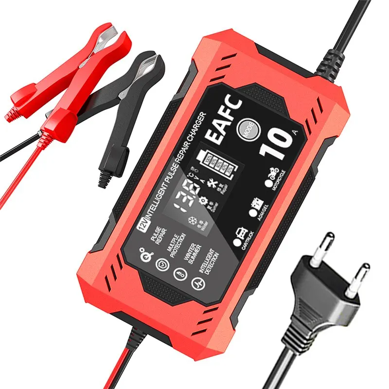 Smart Fast Charger with Touchscreen Pulse Repair and Digital LCD Display
