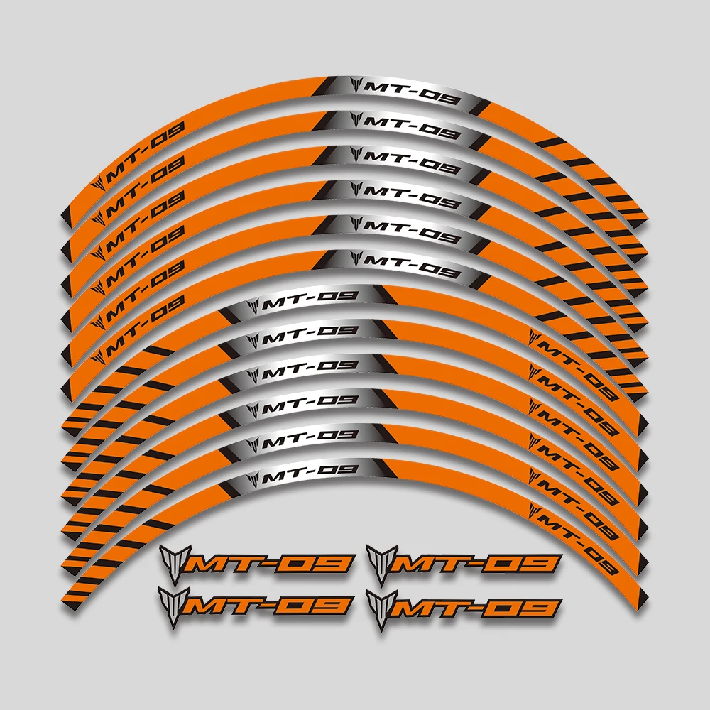 

High Quality Motorcycle Front and Rear Wheels Edge Outer Rim Sticker Reflective Stripe Wheel For YAMAHA MT09 MT 09 2021 2022