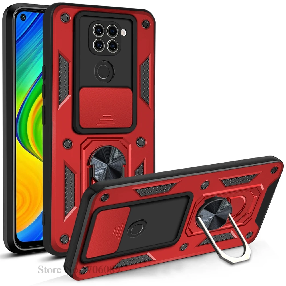Enhanced Shockproof Armor Phone Case with Slide Lens Protector - Durable Cover Coque s Shell