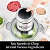 Food Processors,Small Meat Grinder & Food Chopper Electric Vegetable Chopper with 2 Bowls (8 Cup+8 Cup)& 2 Bi-Level Blades 5