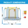 Trampoline for Toddlers Indoor Outdoor with Basketball Hoop Total Protection Safety Approved