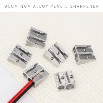 4/8/12pcs Temperamatite manuale In metallo DualHole Temperamatite cosmetico Anti-rottura Temperamatite per la scuola domestica Temperamatite