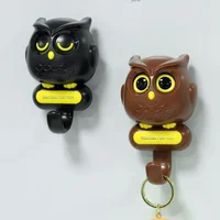 Creative Wall Hanger Automatic Open Close Eyes Owl Key Holder Key Hanger Storage Hook for Hanging Towels Hats Coat Bags Key 2