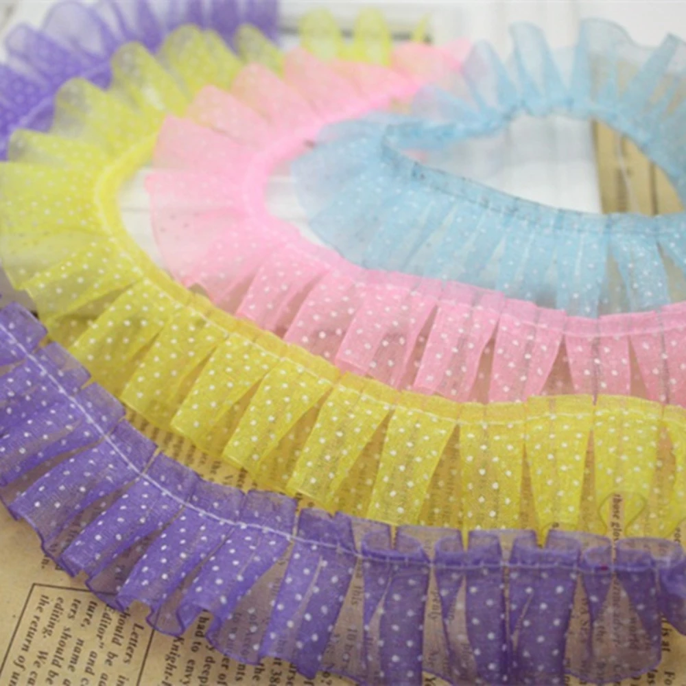 5YD polka dot lace fabric 3D lace decoration 2.5cm collar doll sewing accessories for clothes, lace fabric, lace sewing accessories, lace sewing supplies, lace accessories, lace garment accessories, clothing accessories, clothing craft accessories, sewing patches