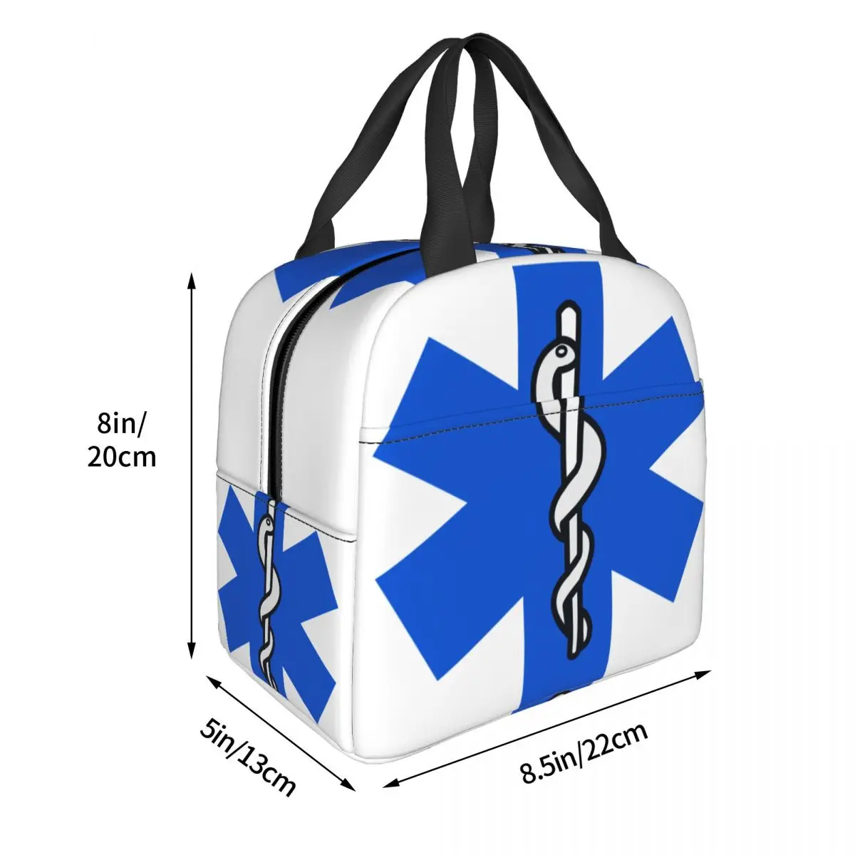 Emt Star Of Life Insulated Lunch Bags Women Paramedic Doctor Ambulance Resuable Thermal Cooler Bento Box Kids School Children