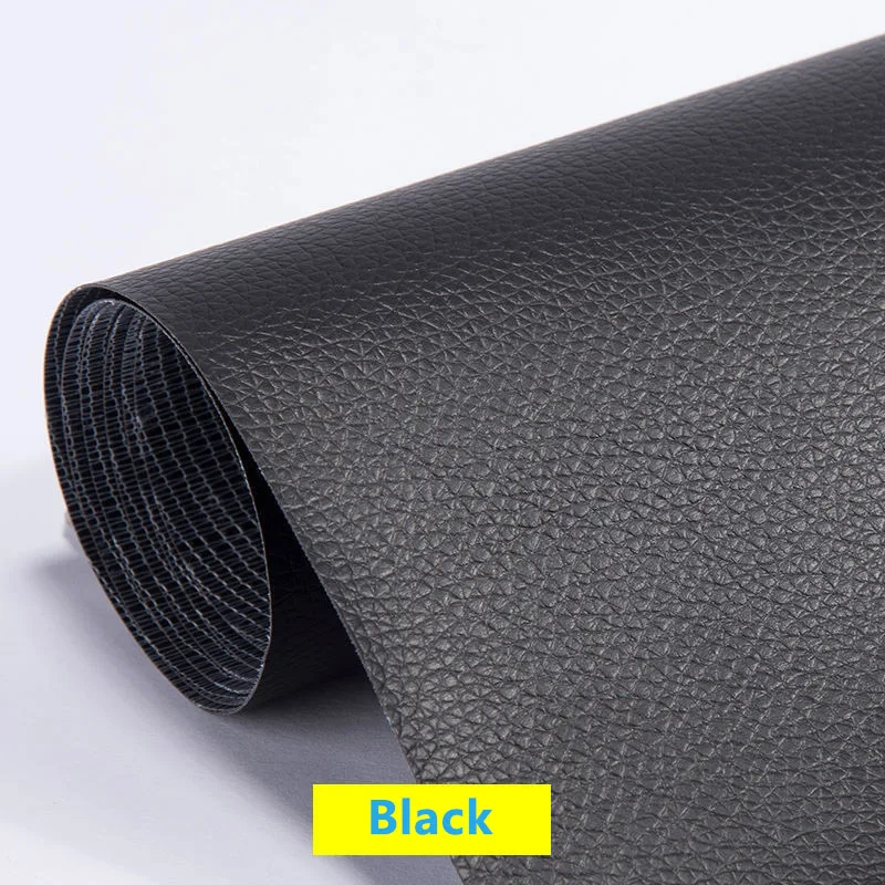 Pelle Adesiva Riparazione Divani E Tessuti – Foglio In PU 50x137 Cm, Autoadesivo, Impermeabile E Resistente – Colore Nero