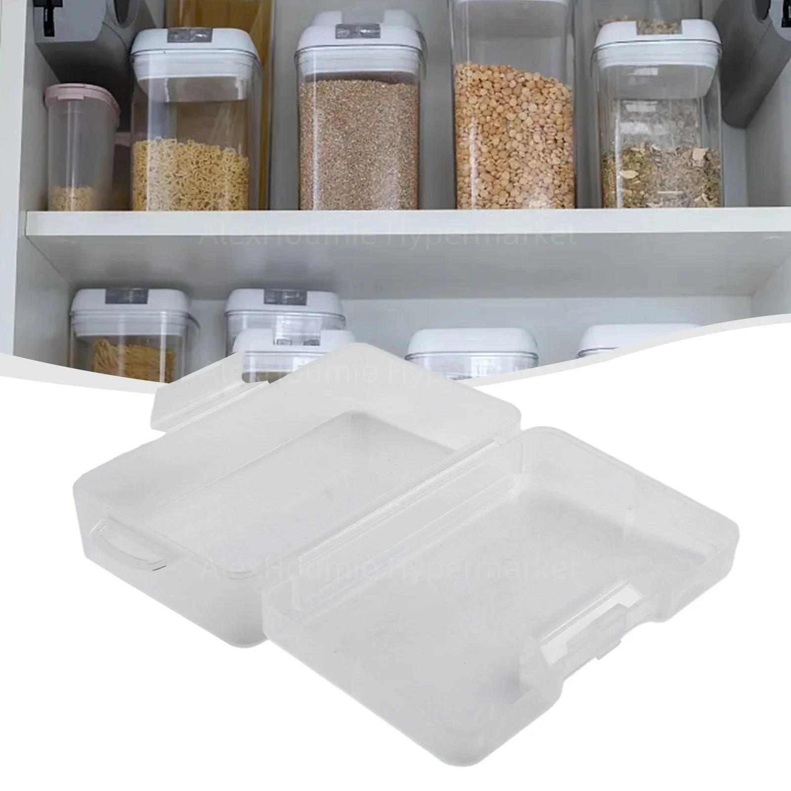 Transparente Aufbewahrungsbox, transparente Aufbewahrungsbehälter, kleine Aufbewahrungsbehälter, Kunststoffbehälter mit aufklappbarem Deckel zum Basteln, Perlen, Schmuck – Detail 4