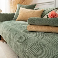 Plush Velvet Sofa Covers, Couch Cover for Living Room, Universal Towel, Non-slip, Decorative 2