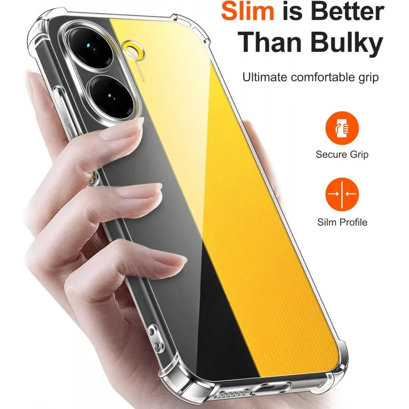 Reinforced Clear Soft TPU Phone Case with Camera Protection