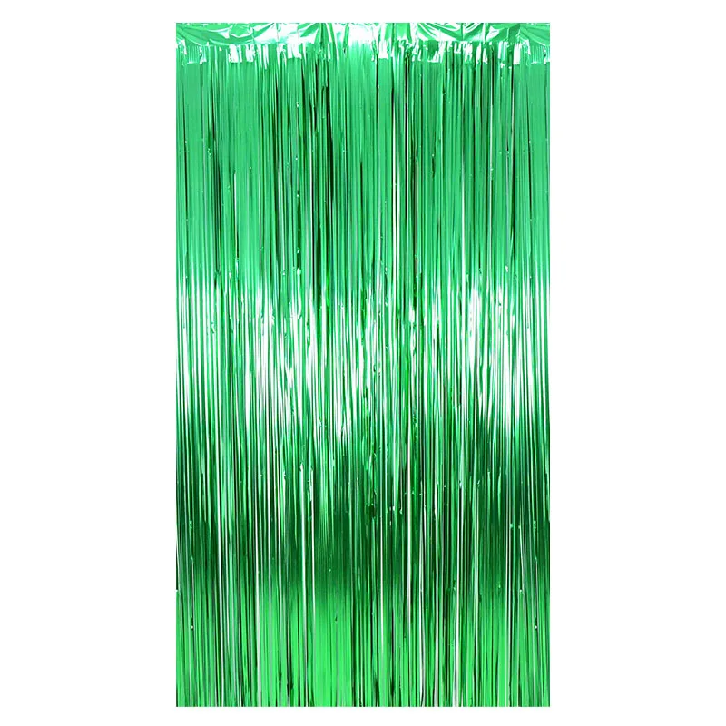 2PCS Goldene Regen Vorhänge 1x2M Mit Quaste Trim Romantische Hochzeit Geburtstag Party Hintergrund Baby Dusche Foto wand Dekor Liefert – Detail 16