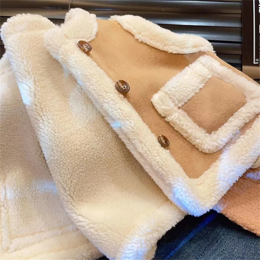 ZAFILLE Newest Kids Girls Thickened Vest Coat Berber Fleece Baby Jackets Fashion Toddler Boys Clothes Winter Children's Outfits