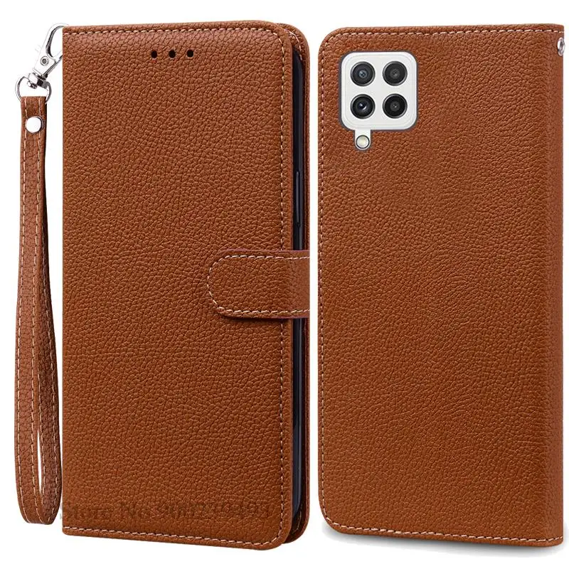 Leather Wallet Flip Case Soft Silicone Cover for Samsung Galaxy M32 - Stylish Protective s
