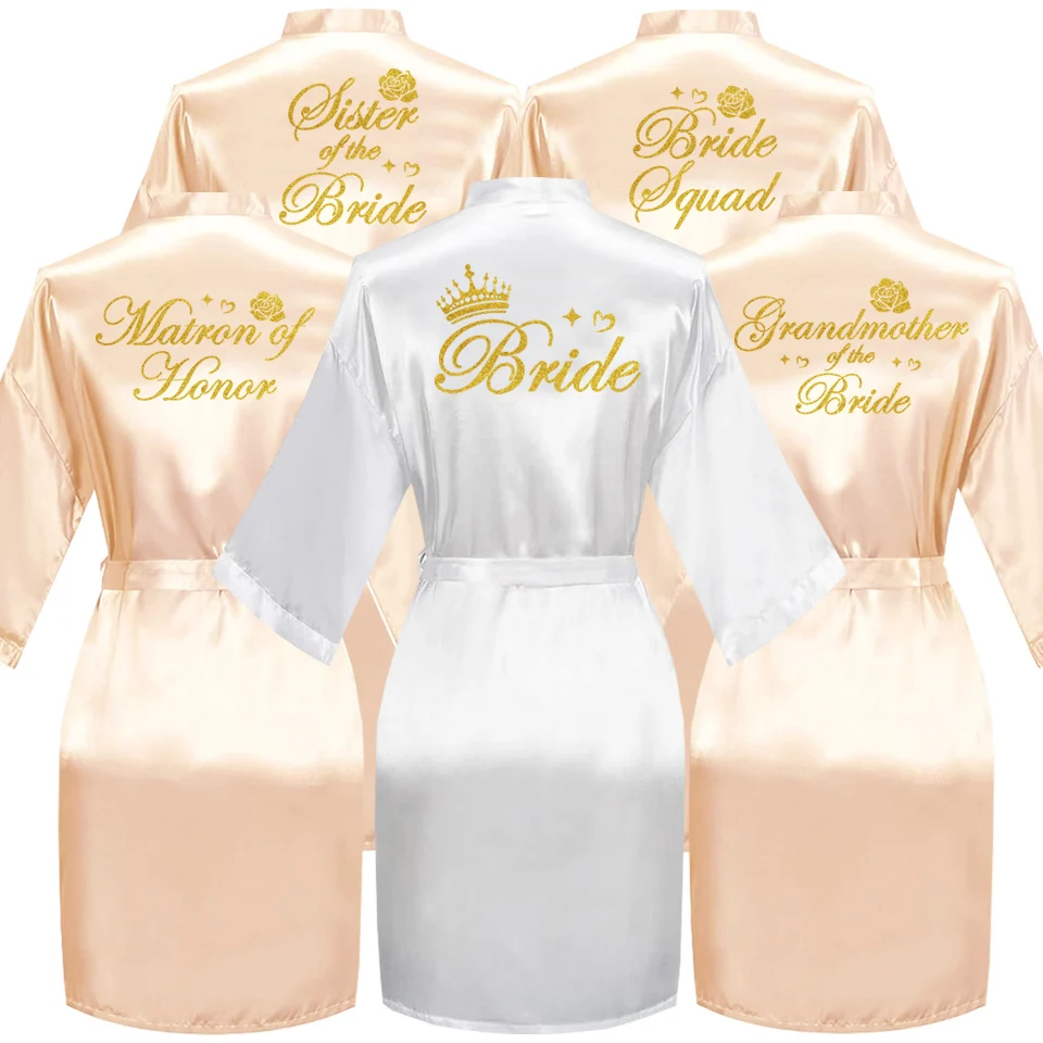 Nonna della sposa Accappatoio da sposa Abito da sposa Sposa Damigella d'onore Abiti da sposa Donna Addio al nubilato