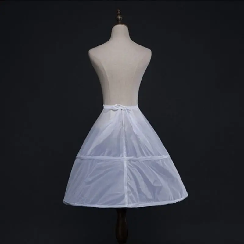Wedding Petticoat Underskirt 2 Hoops 65cm For Flower Girls Children Kids