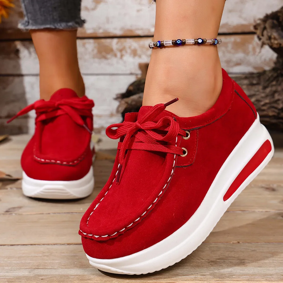 FASHION BREATHABLE CASUAL FLAT SHOES WOMEN LADIES LIGHT SWING PLATFORM GIRLS SHOES WOMEN SLIMMING CASUAL WOMEN FLATS SHOES