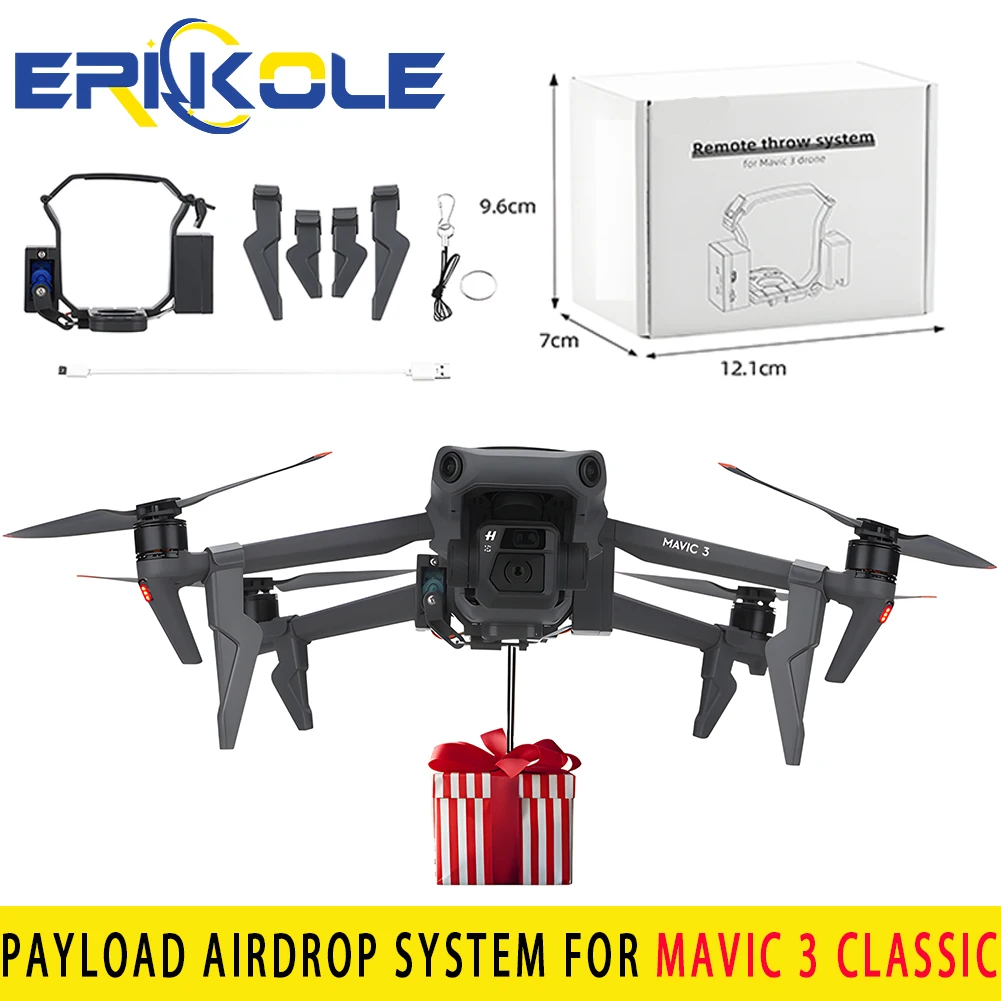 

Система пневматического дрона для MAVIC 3 Classic, доставка с полезной нагрузкой, транспортное устройство для отпуска, аксессуары для DJI Mavic 3 Pro Classic