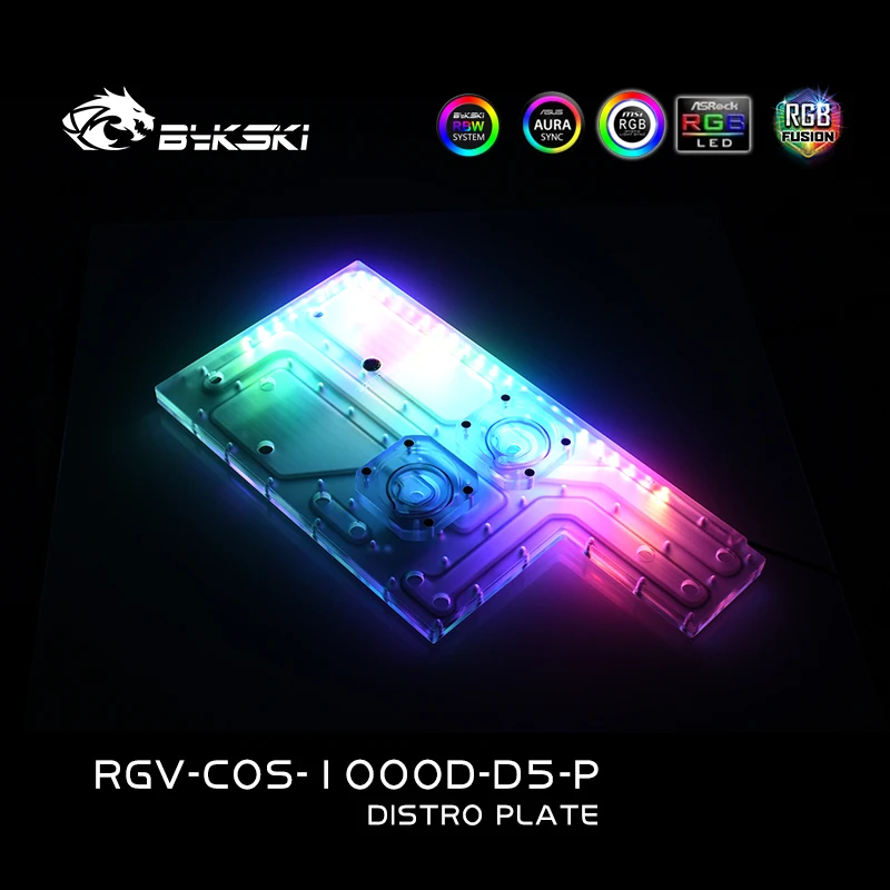 Bykski Distro Plate Per Corsair 1000D Case Waterway Board Serbatoio Acrilico Per Pc Raffreddamento Ad Acqua, Rgv-Cos-1000D-D5-P
