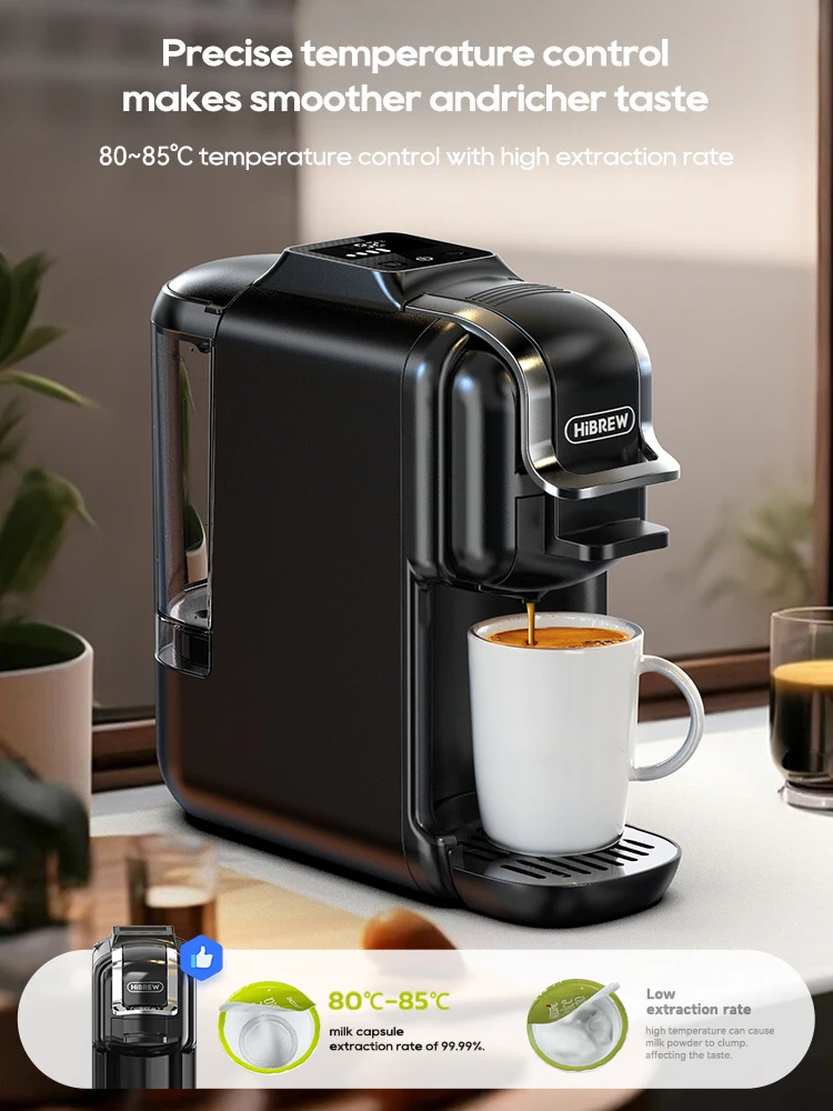 ماكينة قهوة HiBREW 5 في 1 - صنع الإسبريسو والكبوتش...