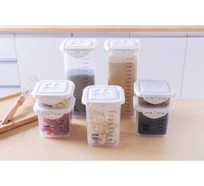 Food Storage Kitchen Container Plastic Box Jars for Bulk Cereals Kitchen  Organizers for Pantry Organizer Jars With Lid Home - AliExpress