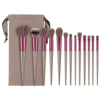 13 pennelli per trucco set ombretto fondotinta donna pennello cosmetico ombretto fard bellezza morbida borsa per strumenti per trucco