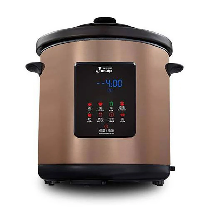 220V Household Electric Cooker Soup Porridge Ceramic Large Capacity 11L Automatic Electric Casserole