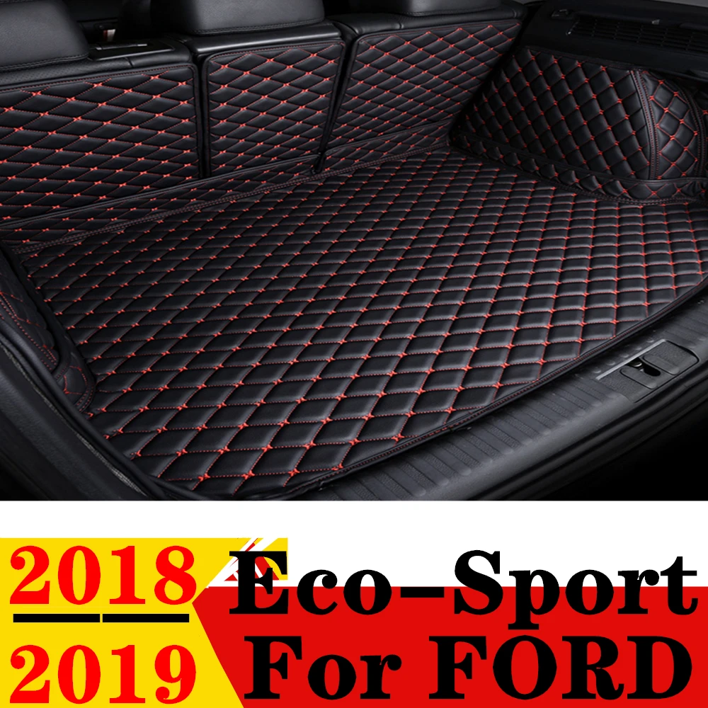 

Car Trunk Mat For FORD EcoSport 2018 2019 All Weather Rear Cargo Cover Carpet Liner Tail Interior Auto Parts Boot Luggage Pad