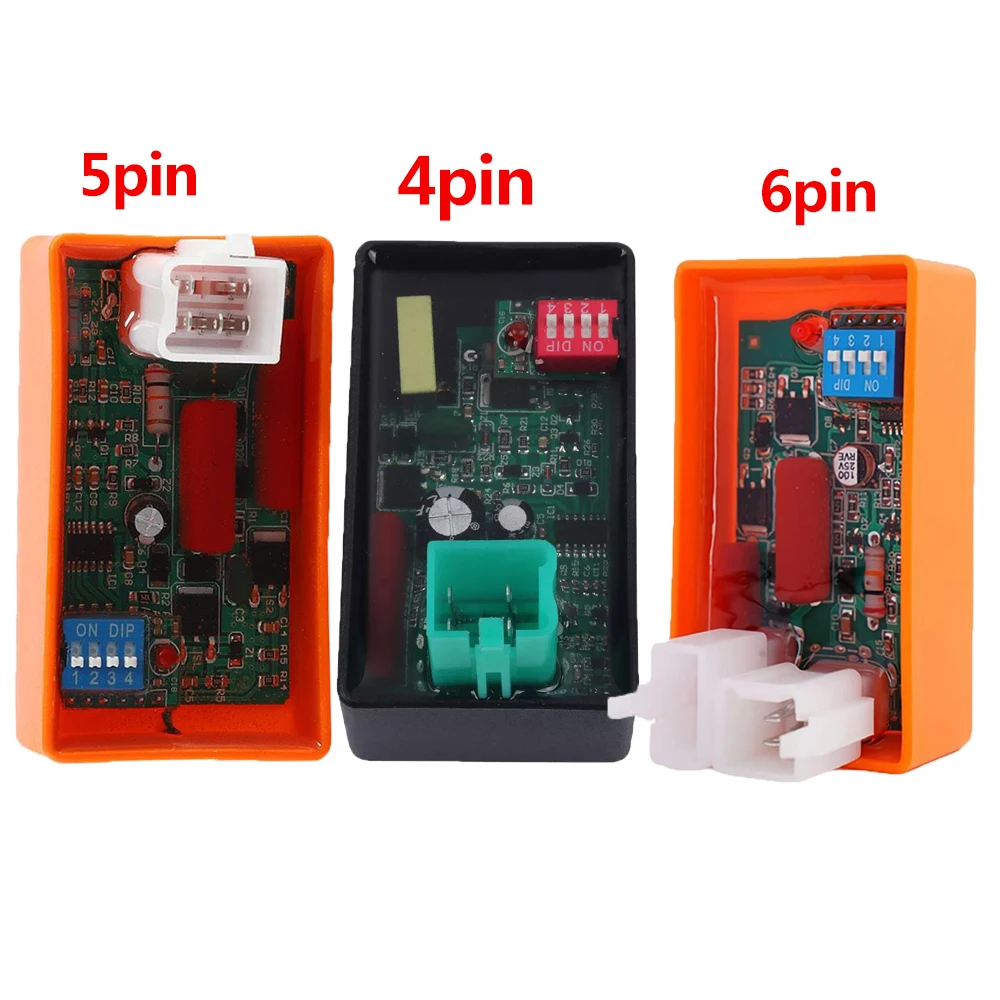 4/5/6Pin AC CDI Box DIP Switch Motorcycle Ignition Speed limit4000-12000 For WAVE100 Racing YX140 Competitive Racing YX160