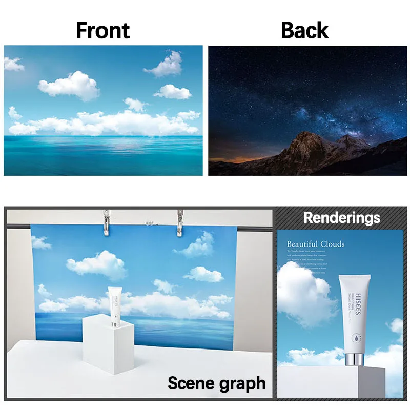 3D 양면 사진 배경 57*87cm 사진 배경 소품 제품 음식 사진 장식 액세서리 벽지