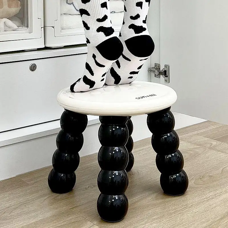 

1Pc Children Cute Simplicity Small Stool Plastic Thickened Non Slip Cartoon Creative Low Stool Home Living Room Baby Stool