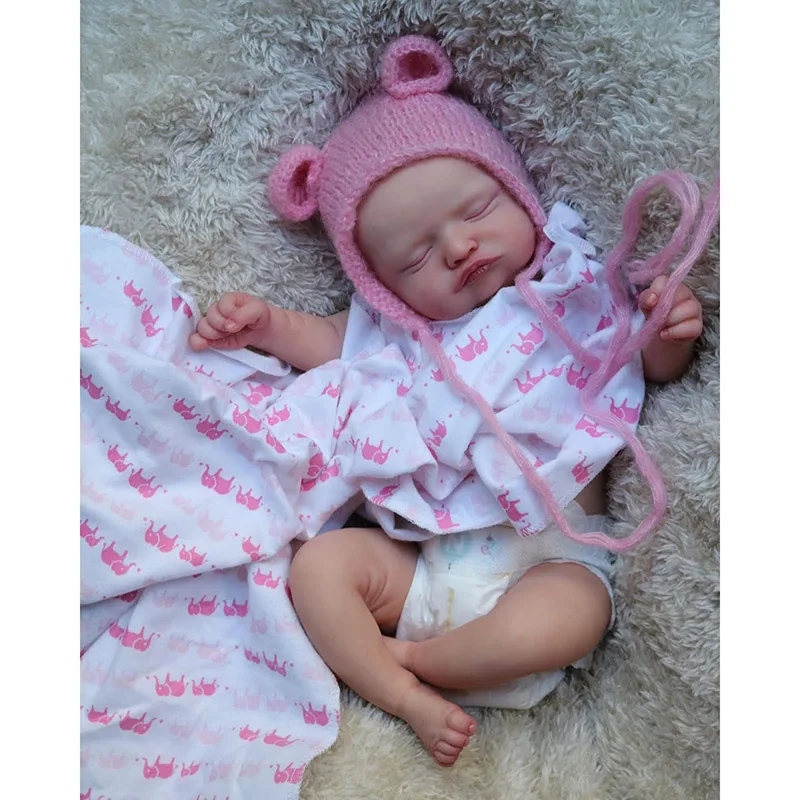 

48cm Realistic Sleeping Doll Lifelike Adorable Reborn Newborn Doll Girl Rosalie Kids Toy Gift