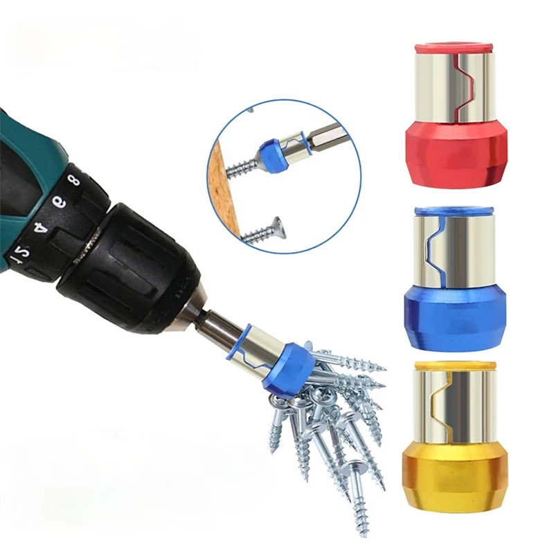 Kit 3 Anneaux Magnétiques + 3 Embouts Tournevis Double Tête (150mm, 100mm, 65mm) - Pour Serrage Précis Des Vis