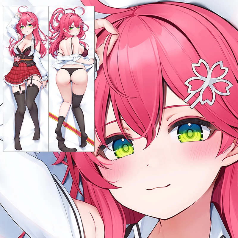 

Аниме Hololive Vtuber Sakura Miko Dakimakura обнимающая подушка для тела семейная отаку японская наволочка подарки BMZP