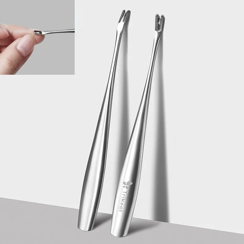U-shaped Cuticle Pushers Nail Fork Nipper Stainless Steel Pusher Nail Cuticle Remover Manicure Pedicure Nail Art Tool