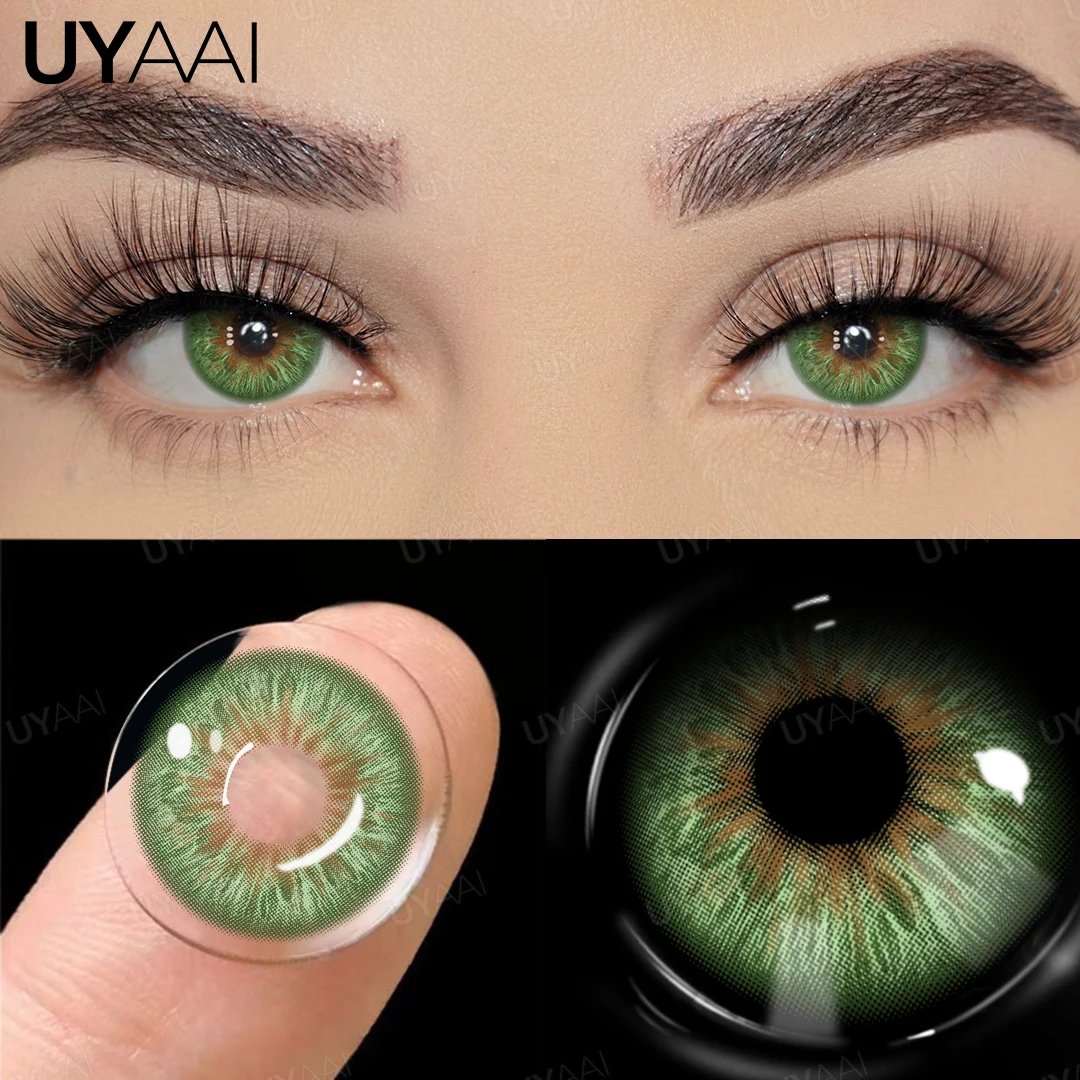 Natural Beauty Green & Gray Contact Lenses